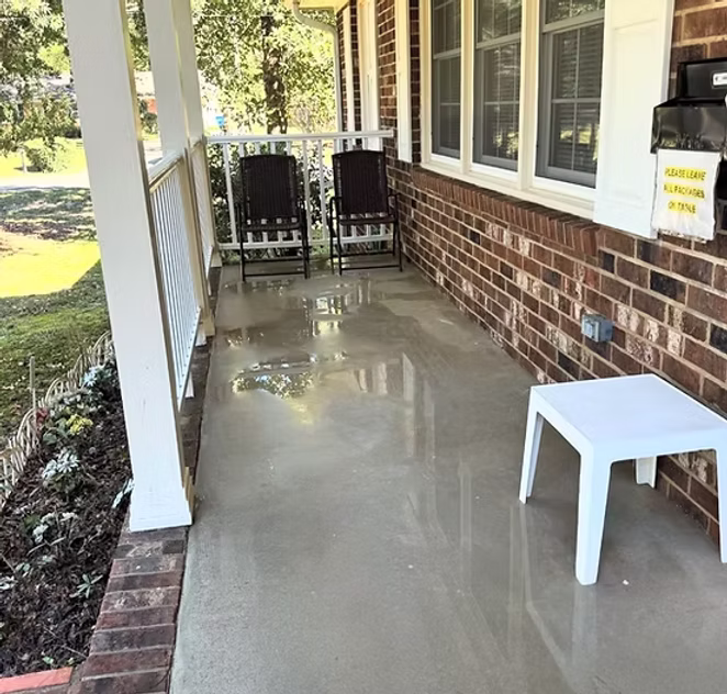 After: Patio with shiny and clean concrete